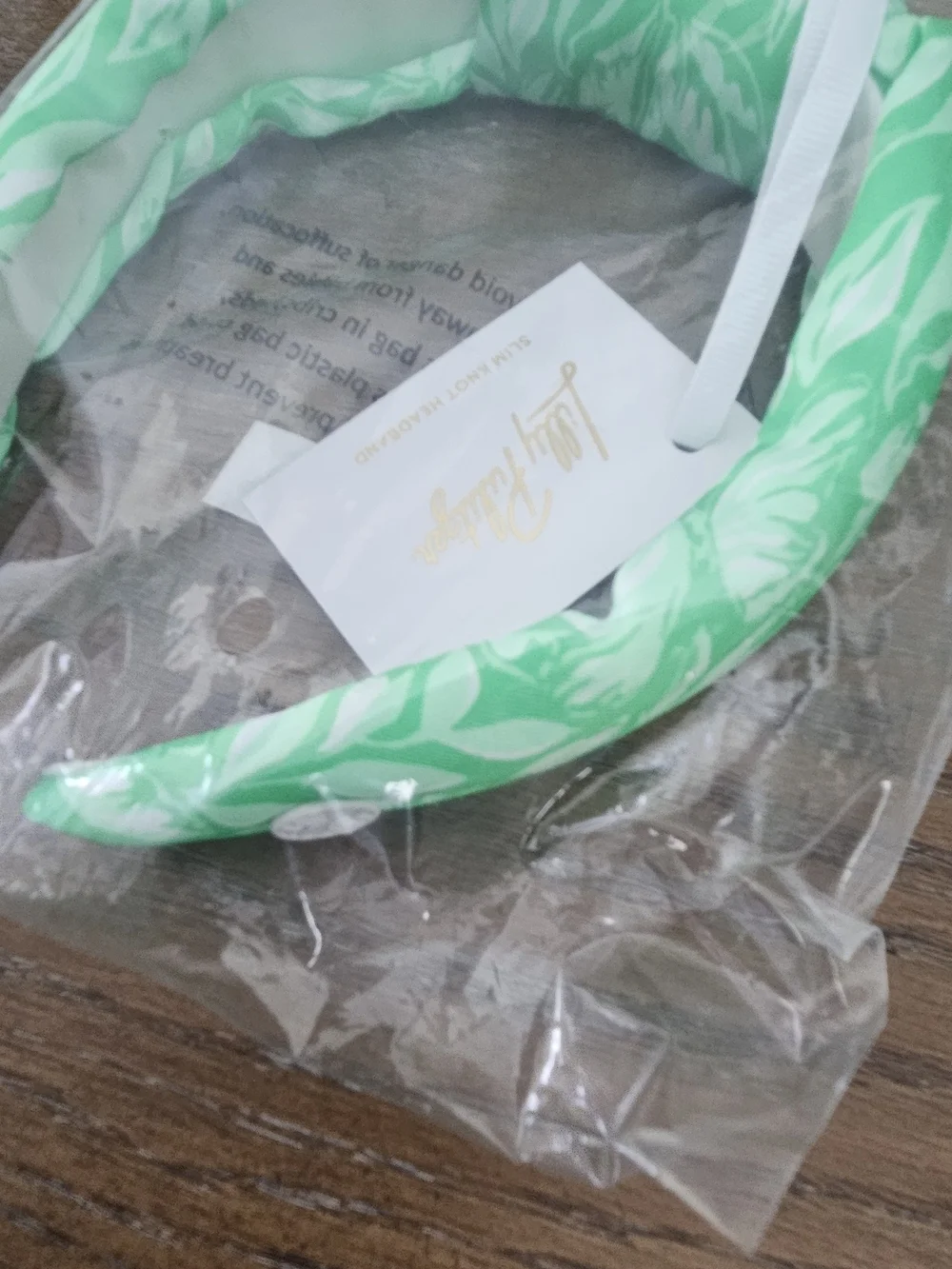 Lilly Pulitzer Fauna Green Tulip To Tango Padded Headband NWT